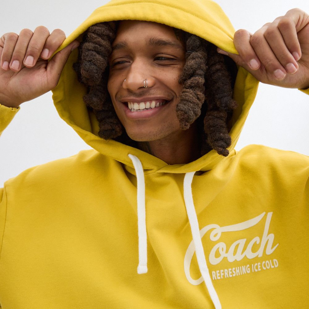 Yellow Men Coach Americana Hoodie | MY_CH26845