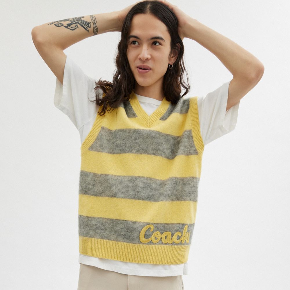 Yellow Men Coach North Sweaters | MY_CH72586