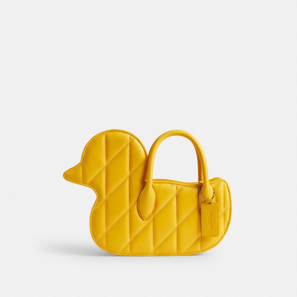 Yellow Women Coach Duck With Quilting Brass Crossbody Bags | MY_CH33075